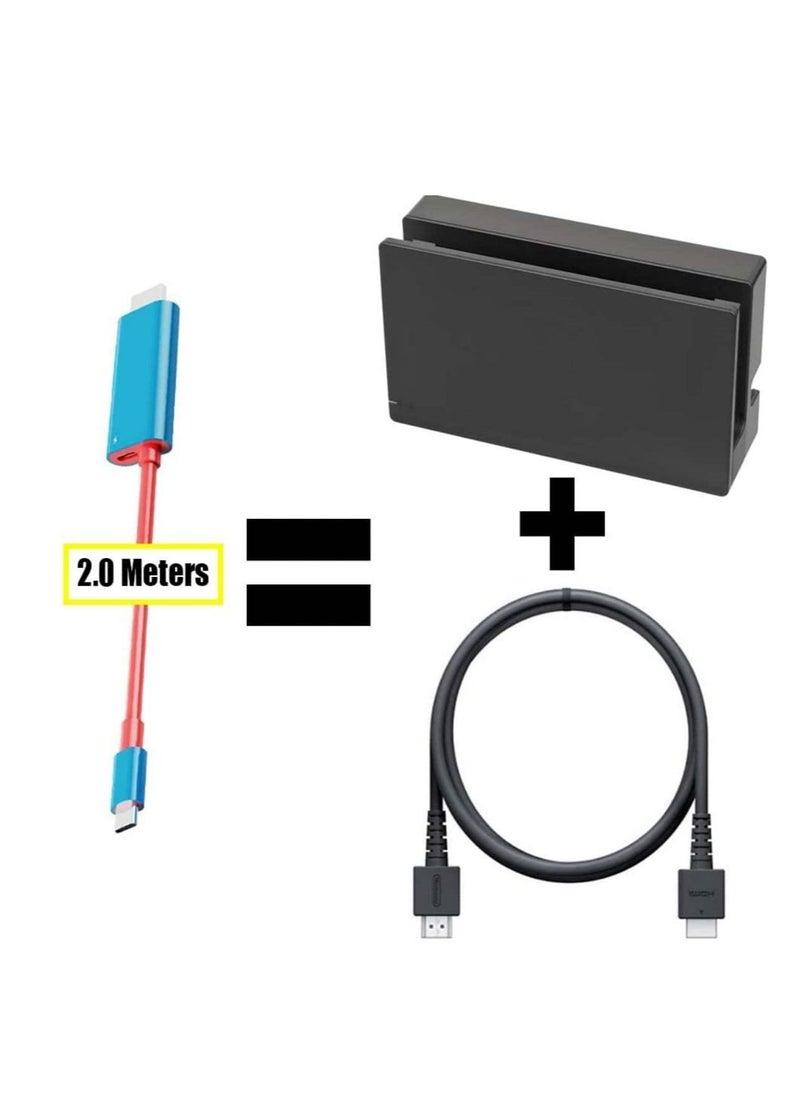SYOSI Portable Switch Dock  USB Type C to HDMI Conversion Cable for TV Docking Mode on Switch, Steam Deck, Samsung Dex Station, and S21S20Note20TabS7 4K for Travel  - Image 4