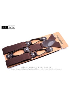 Generic British Style Button Suspenders 3.5cm Wide Navy +120cm  - Image 2