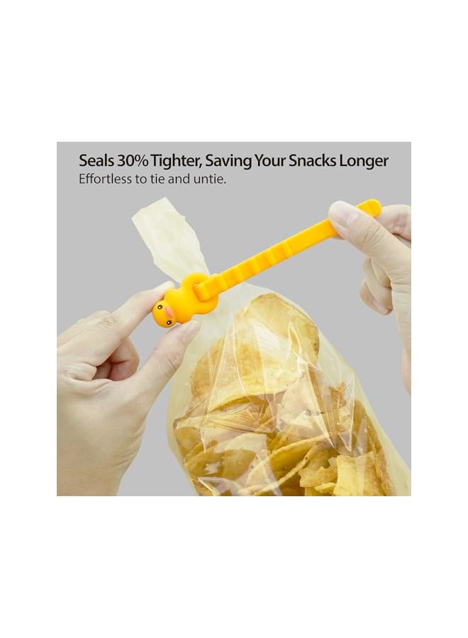 promass Silicone Ties Bag Clip, Cable Straps, Bread Tie, Reusable Rubber Twist Tie, All-Purpose Silicone Ties, Cable Ties, Silicone Cord, Household Snake Ties, Bag Sealing Clips, Character Sealed Tie - Image 2