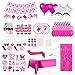 jenlion Hot Pink Birthday Party Decorations for Women GirlsHappy Birthday BannerHanging SwirlFoil balloonsParty Supplies Decor for 10th 13th 16th 18th 21st - Image 4
