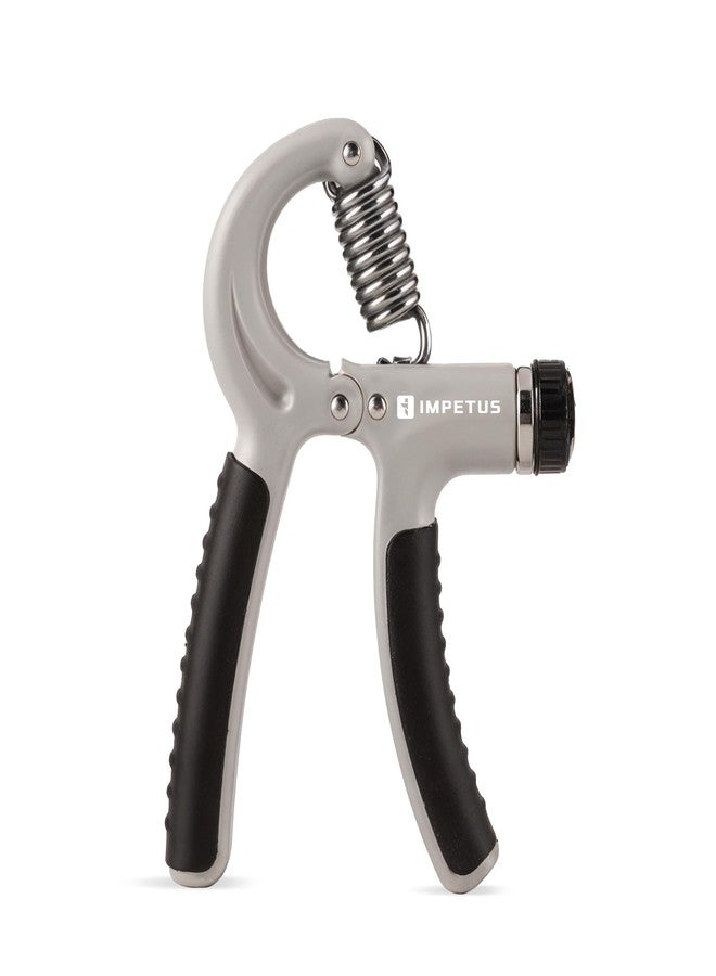 IMPETUS Adjustable Hand Grip Strengthener (5kg-60kg) - Forearm, Wrist & Finger Exercise | Hand Gripper for Men & Women, Home & Gym Workout (Grey-Black) - Image 1