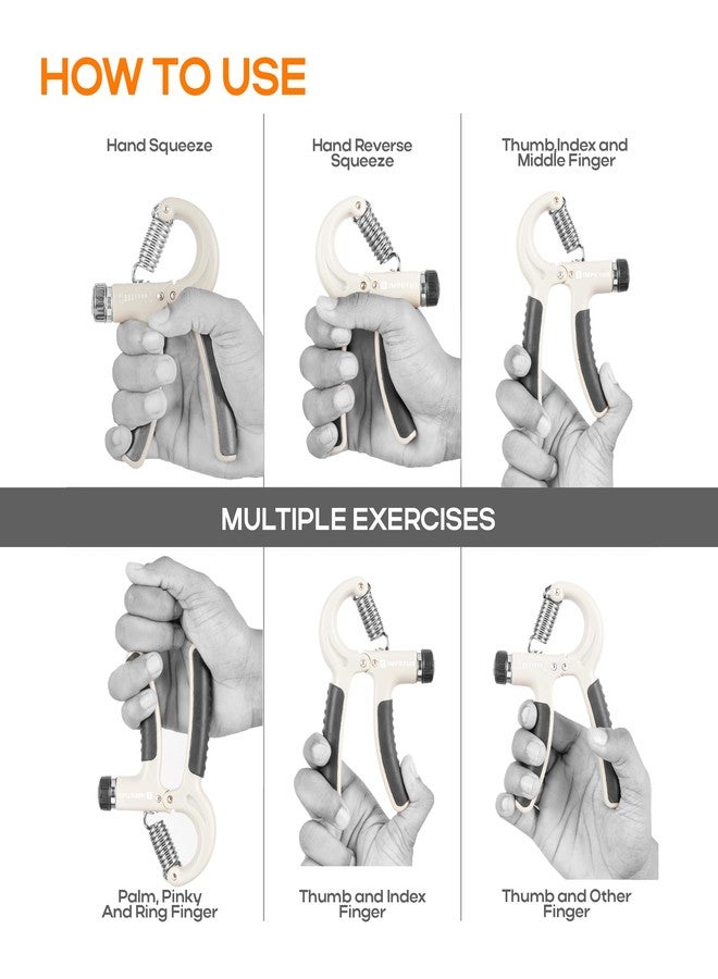IMPETUS Adjustable Hand Grip Strengthener (5kg-60kg) - Forearm, Wrist & Finger Exercise | Hand Gripper for Men & Women, Home & Gym Workout (Grey-Black) - Image 5