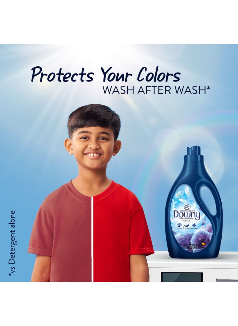 Downy Valley Dew Dual Pack Fabric Conditioner, Concentrate Softener, With Colour Portection, More Softness and Long Lasting Freshness 2 x 1L - Image 2