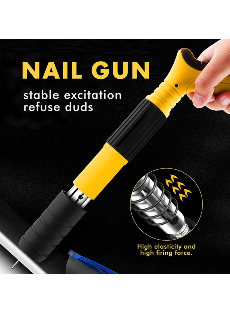 Tradeo Professional Nail Gun with Silencer, One-Handed Operation, Automatic Slag Removal, Yellow and Black - Image 3