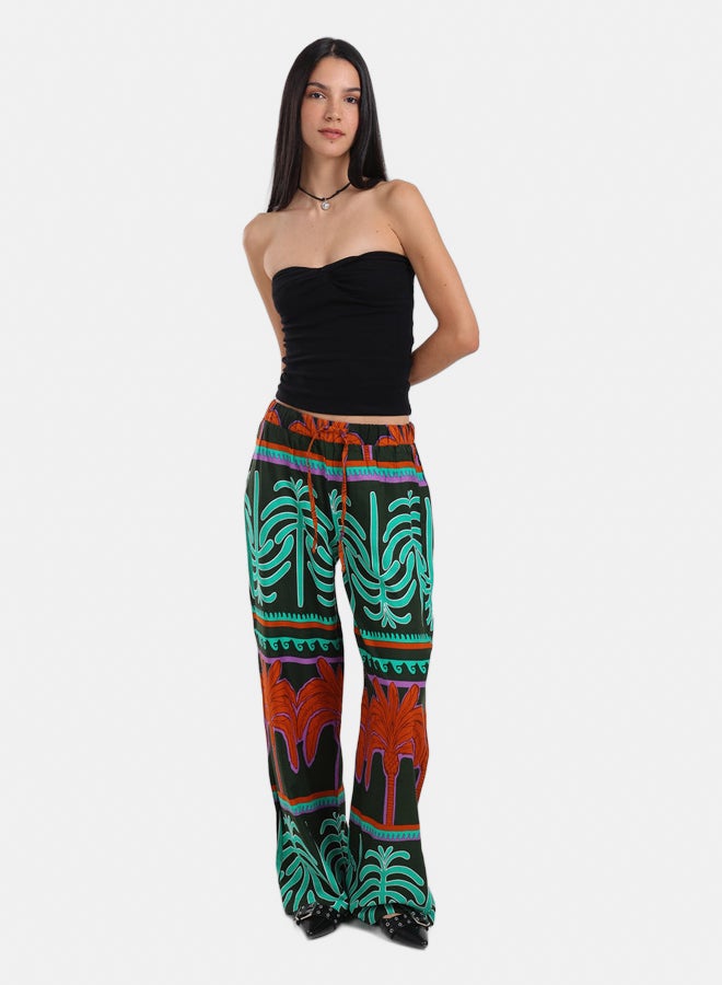 Carina Colored Palm Print Pants - Image 5