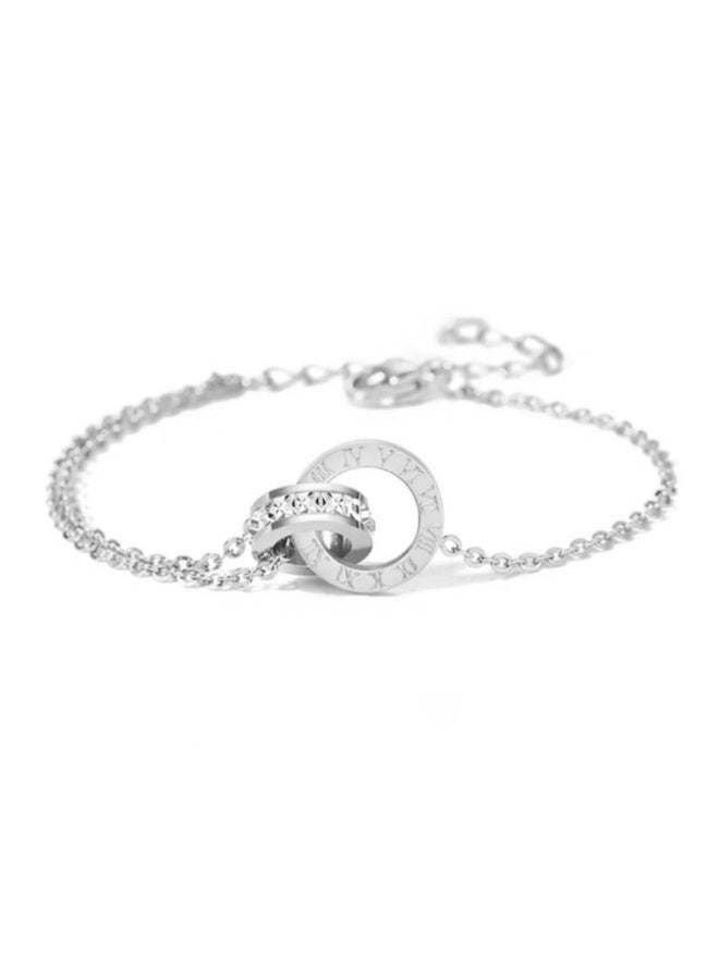 Waterproof Silver-Plated Roman Numeral Bracelet, Necklace & Earring Set - Image 2