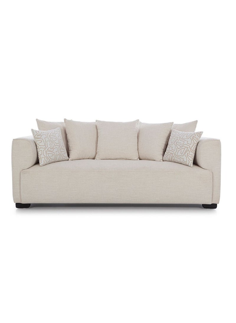 DANUBE HOME Camelle 3 Seater Fabric Sofa 3 Seater Sofa | Modern Design Three Seat Sofas | Comfortable Living Room Furniture L230xW100xH92cm - Tulle White  - Image 2