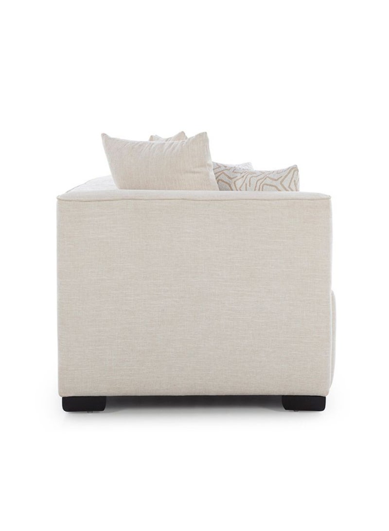 DANUBE HOME Camelle 3 Seater Fabric Sofa 3 Seater Sofa | Modern Design Three Seat Sofas | Comfortable Living Room Furniture L230xW100xH92cm - Tulle White  - Image 4