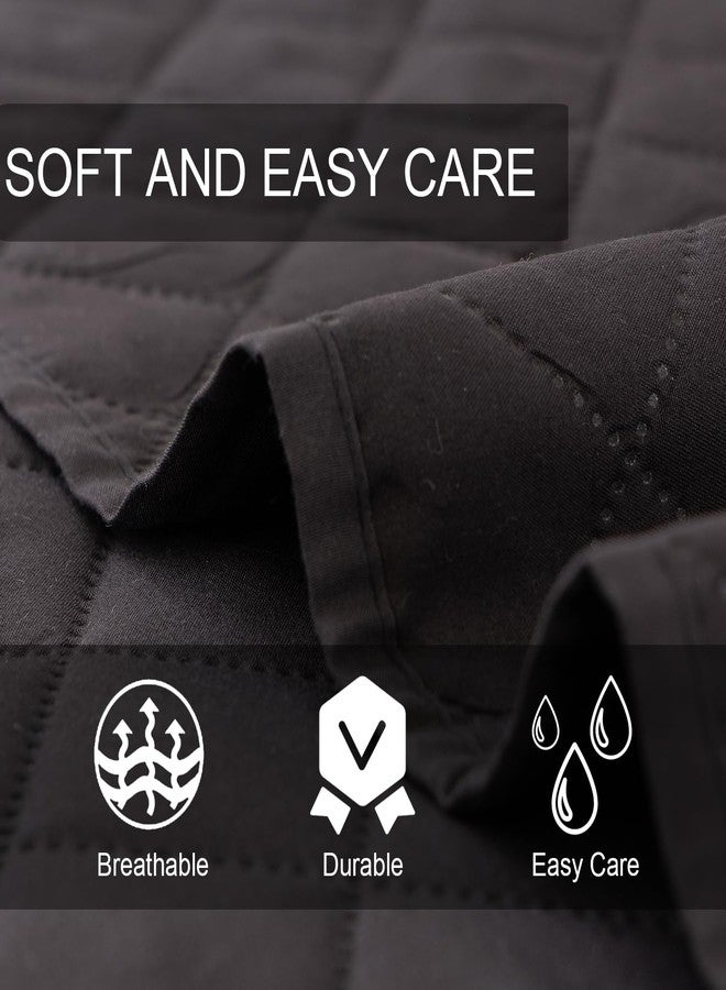 Feyocn 5-Piece Daybed Cover Set Black,Twin Cozy Daybed Bedding Sets for All Season Double Sided-Quilting Daybed Comforter Bedspread, Geometric Print Day Bed Cover for Twin Bed with 4 Pillow Shams,39"x75" - Image 4