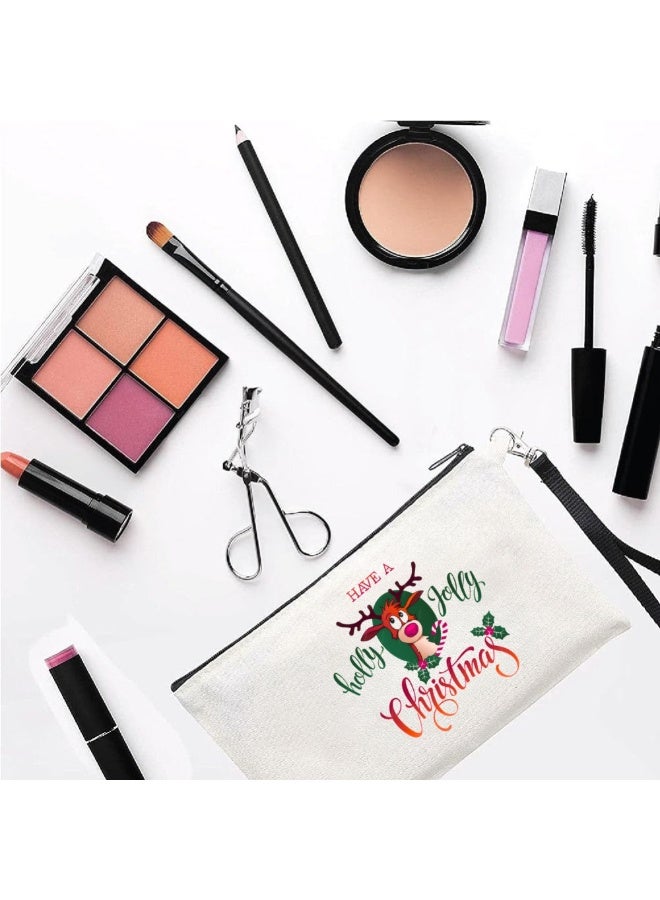PRINTSHOP4ME Christmas Cosmetic Bag-Makeup Bag-Full Zipper Pouch-Christmas Gift For Makeup Lovers-Gift For Christmas - Image 2