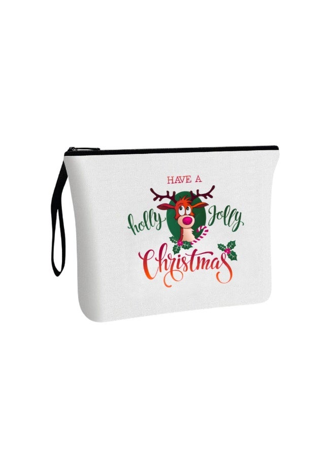 PRINTSHOP4ME Christmas Cosmetic Bag-Makeup Bag-Full Zipper Pouch-Christmas Gift For Makeup Lovers-Gift For Christmas - Image 1