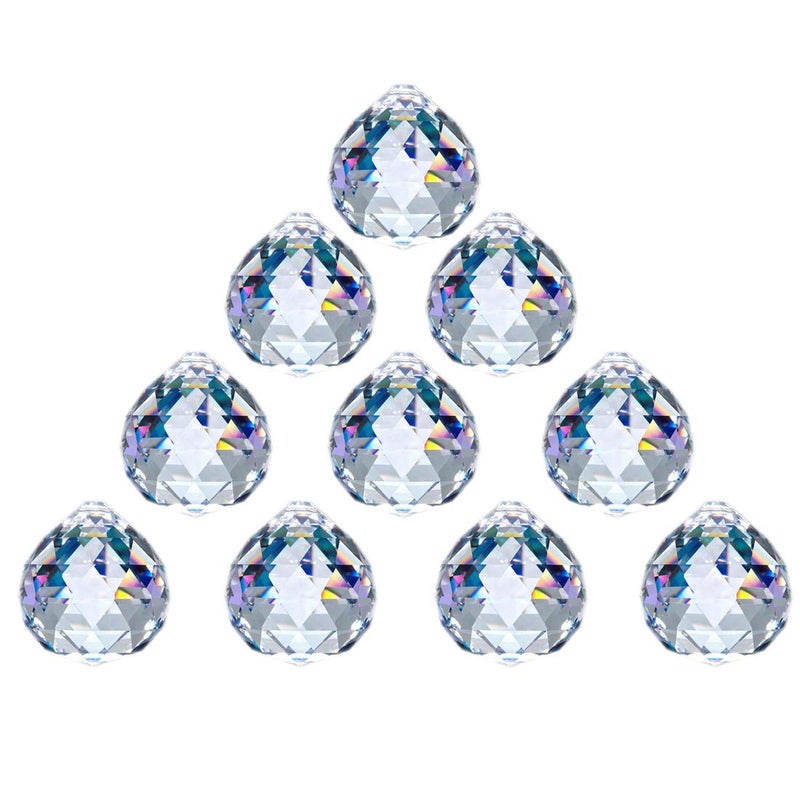 Crystal Ball Prism 40 mm157 Inch Decorative Ball for Chandelier Window Suncatcher 10 Pack Rainbow Maker