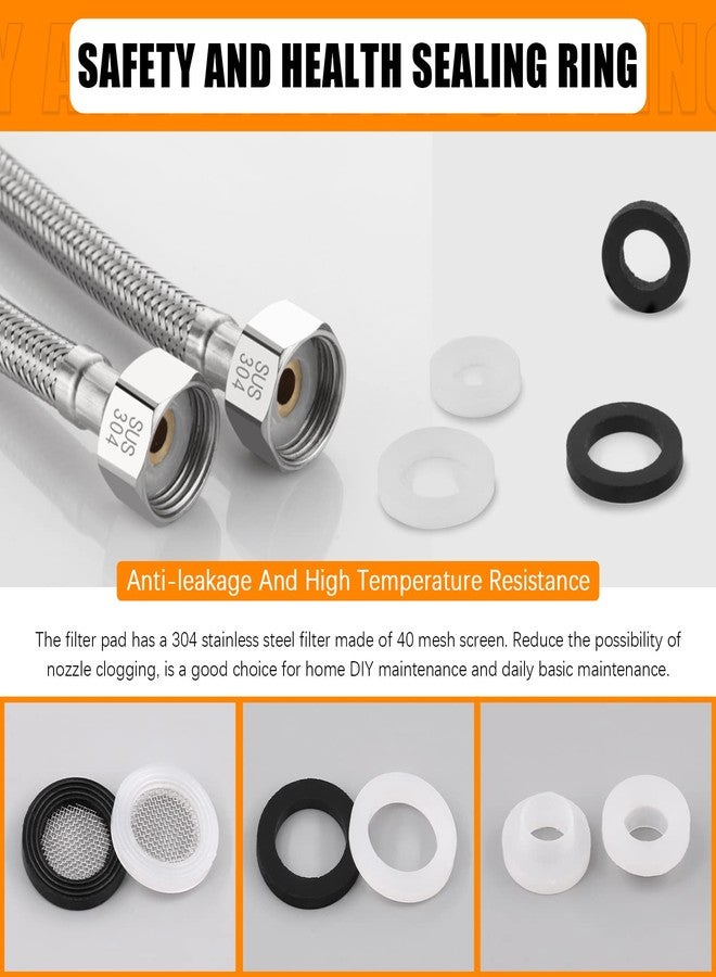 Rustark 120Pcs Plumbing Rubber Washers Silicone Gasket with Screen Mesh Assortment Kit Flat O Ring Washer Faucet Shower Head Washers for Garden Hose Sink Faucet Screen Filter Repair and Replacement - Image 5