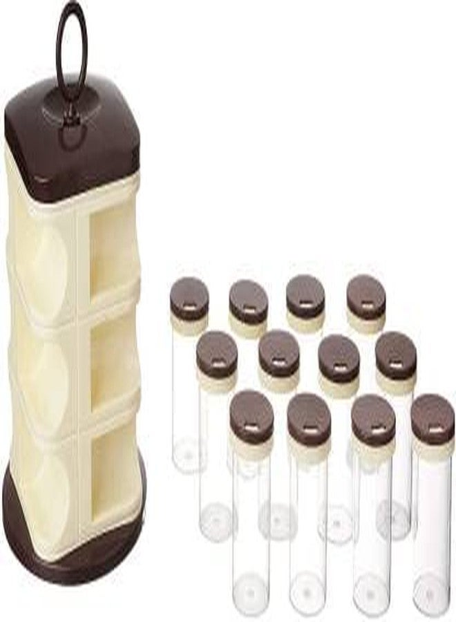 Cospex Masala Rack Set, 12 Pcs Set 360 Degree Spice Kit For Kitchen Commodity Great Gifting Option (Multicolor) - Image 2