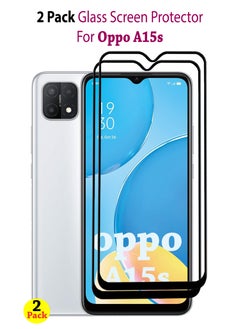 Generic 2 Pack Tempered Glass Screen Protector For Oppo A15s - Black  - Image 1