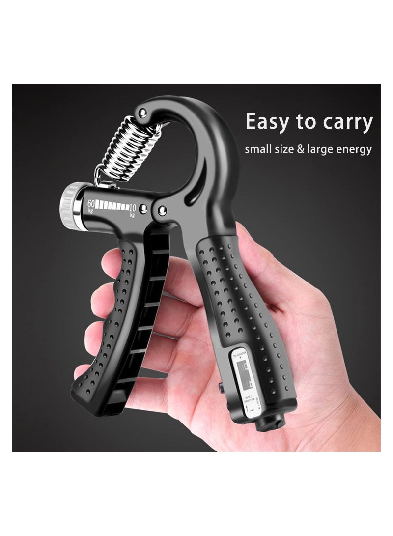 Adjustable Digital Hand Grip Strengthener With Counting Function Finger Trainer for Muscle Building Restoring Injuries and Stress Relief - Image 5
