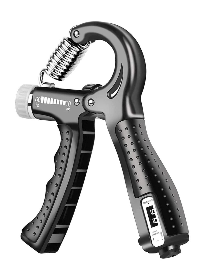 Adjustable Digital Hand Grip Strengthener With Counting Function Finger Trainer for Muscle Building Restoring Injuries and Stress Relief - Image 1