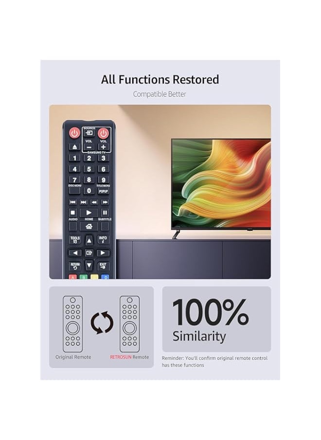 Generic - AK59 00149A Replacement Remote Control for Samsung Blu ray Disc Players Compatible with BD ES5000, BD F5100, BD ES5300, BD J5100, BD J5700, BD J5900, and More - Image 1