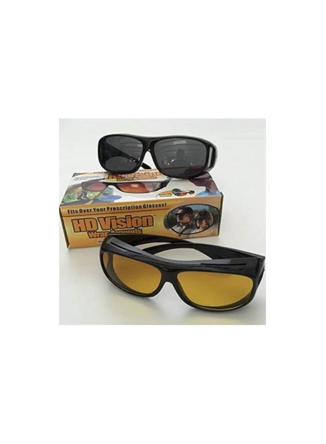 2 PCS Night Vision Driver Goggles Unisex HD Vision Sun Glasses Car Driving Glasses UV Protection Polarized Sunglasses Eyewear - Image 1