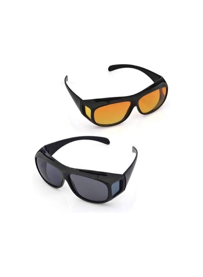 2 PCS Night Vision Driver Goggles Unisex HD Vision Sun Glasses Car Driving Glasses UV Protection Polarized Sunglasses Eyewear - Image 3