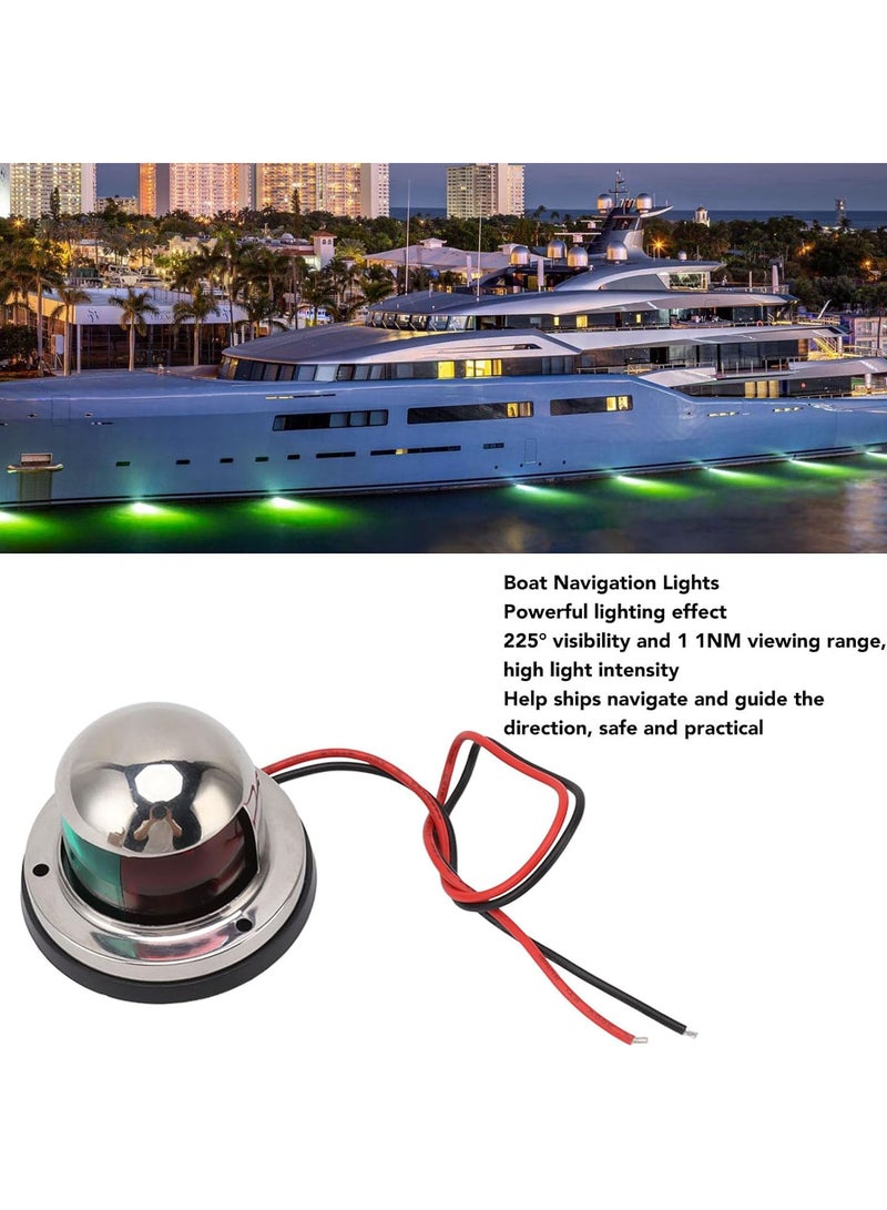 GGOOT Navigation Signal Light, 12V Left Red Right Green LED Navigation Light, Waterproof Sailing Warning Light Bow Lights for Pontoon, Skiff, Bas Boat Dinghy Kayak Jon Boat Yacht  - Image 2