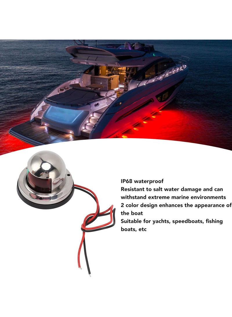 GGOOT Navigation Signal Light, 12V Left Red Right Green LED Navigation Light, Waterproof Sailing Warning Light Bow Lights for Pontoon, Skiff, Bas Boat Dinghy Kayak Jon Boat Yacht  - Image 3