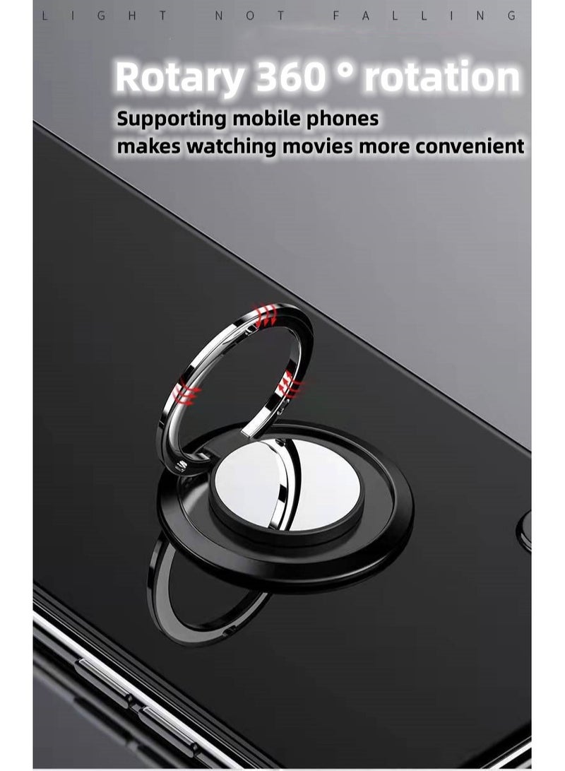 【1+1+1 Sets】for Samsung Galaxy A16 Case & Screen Protector & Magnetic Ring Holder Frosted Pudding Material TPU Cover with Tempered Glass Screen Protector,Ring Holder Suitable for Car Magnetic Attraction - Image 5
