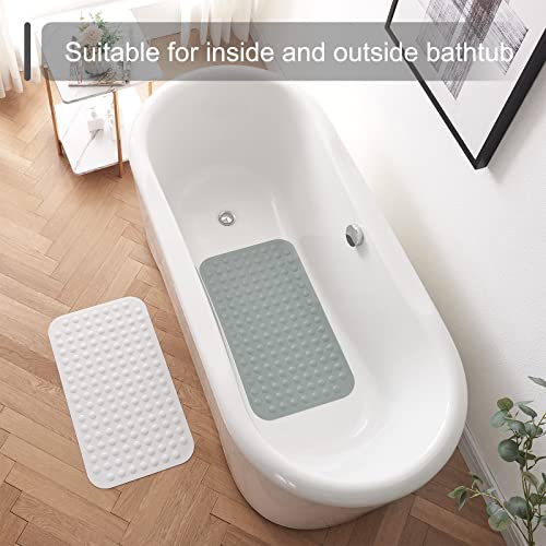 Yanzifly Bathtub Mat Non Slip Bath Mat for Tub Silicone Soft Bath Tub Mat Non Slip Shower Mats, Suction Cups Bath Tub Anti Slip Matt for Family Use, Machine Washable-White - Image 5