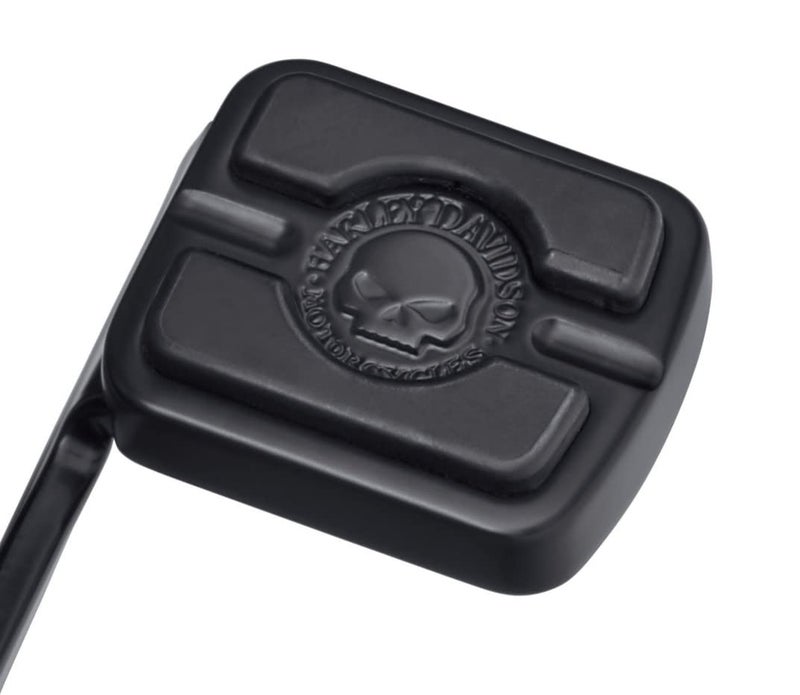 PHEOZIO Brake Pedal Pad Small Compatible For Harley Davidson XG XL Dyna FX Softail Willie G Skull 50600342 Black - Image 3