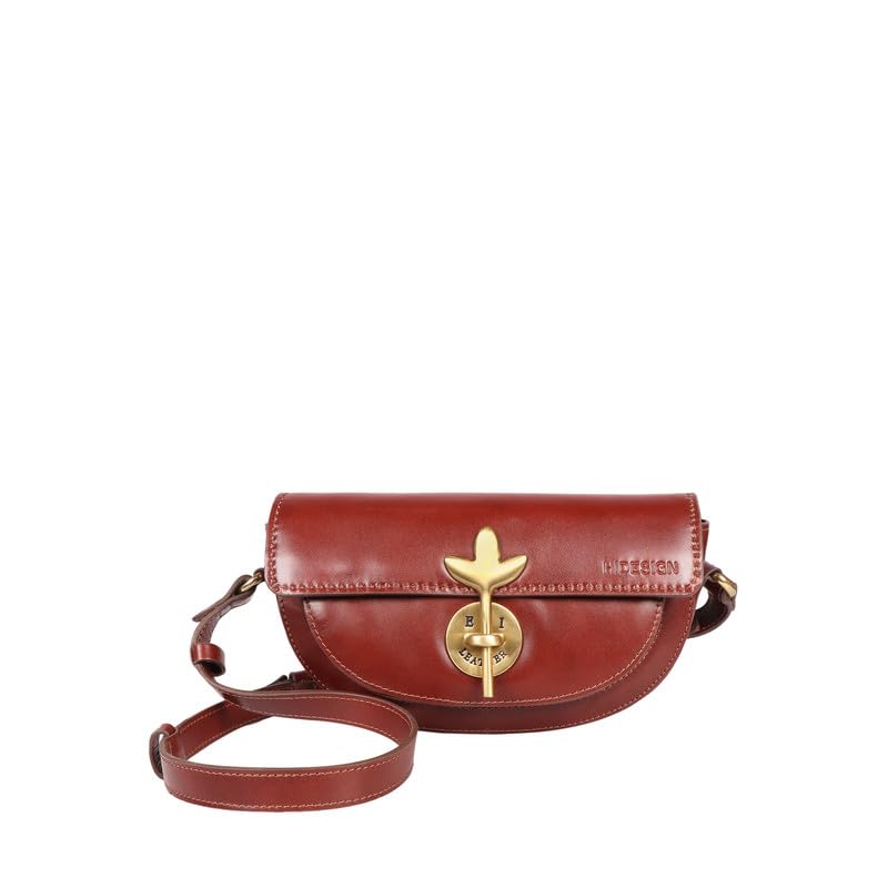 Hidesign Preserve 03 Handcrafted Genuine Leather Small Casual Tan Women's Office Handbag, Shoulder Bag - Image 1