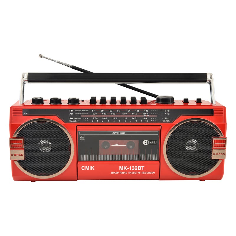 80S Old-Fashioned Retro Tape Radio Portable Radio Cassette Machine Stereo Multi-Function Recorder - Image 4