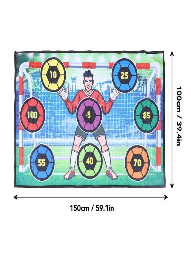 Sunisfa Soccer Ball Game Set, Skill Development Mat, Toss Soccer Target Goal Game for Indoor Outdoor Backyard, 1 Flannel Soccer Goal, 2 Soft Soccer Balls with Air Pump - Image 4