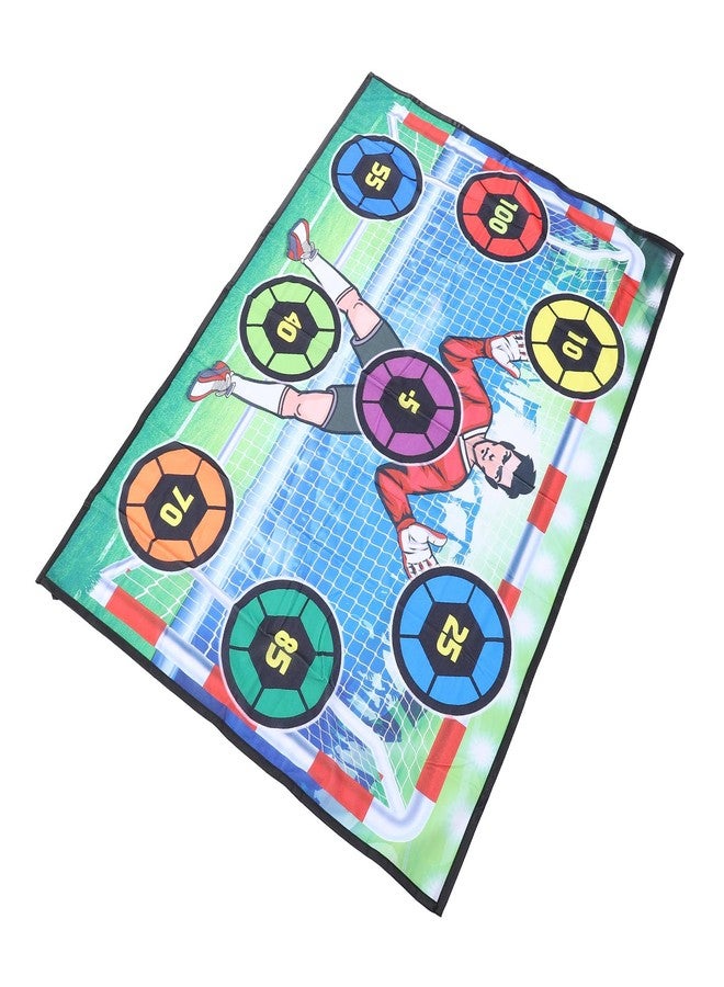 Sunisfa Soccer Ball Game Set, Skill Development Mat, Toss Soccer Target Goal Game for Indoor Outdoor Backyard, 1 Flannel Soccer Goal, 2 Soft Soccer Balls with Air Pump - Image 2