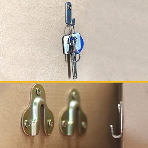 Adiyer 10pcs Heavy Duty Hanger 304 Stainless Steel Wall Mounted Mini J Hook for Mirror Picture Frames Hanging Wire/D Rings/Keyhole Hangers - Image 4