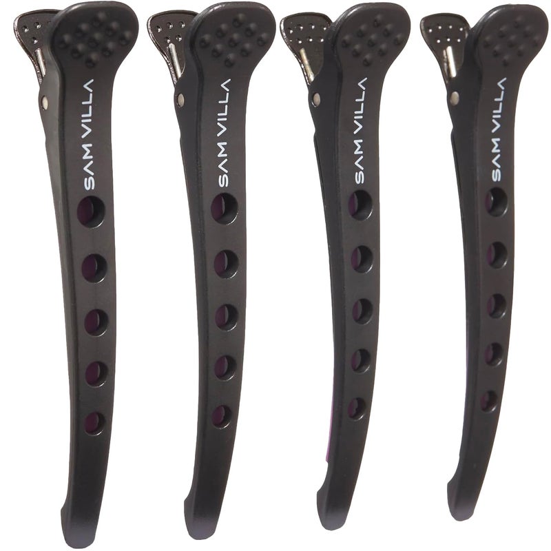 Sam Villa NoSlip Maximum Grip Large Hair Clips For Styling Sectioning Dry Hair Set of 4