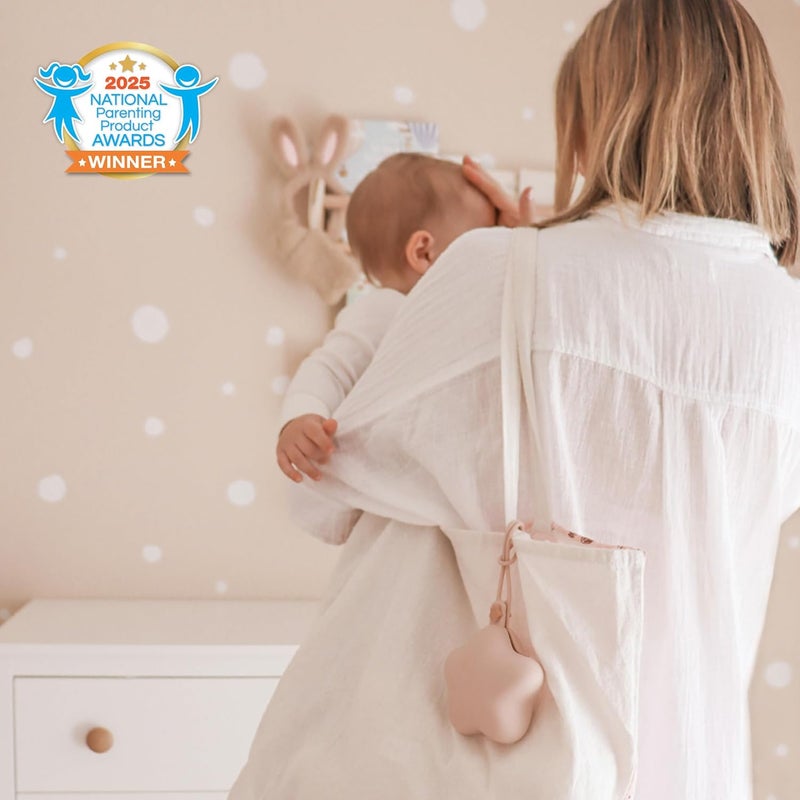 Moonkie علبة حفظ اللهاية من Moonkie (عدد 2) | حافظة سيليكون آمنة خالية من BPA | تصميم لطيف لحمل وتخزين اللهاية في المنزل أو أثناء السفر (ألوان: شيفتينغ ساند / رمادي قمري) - Image 2