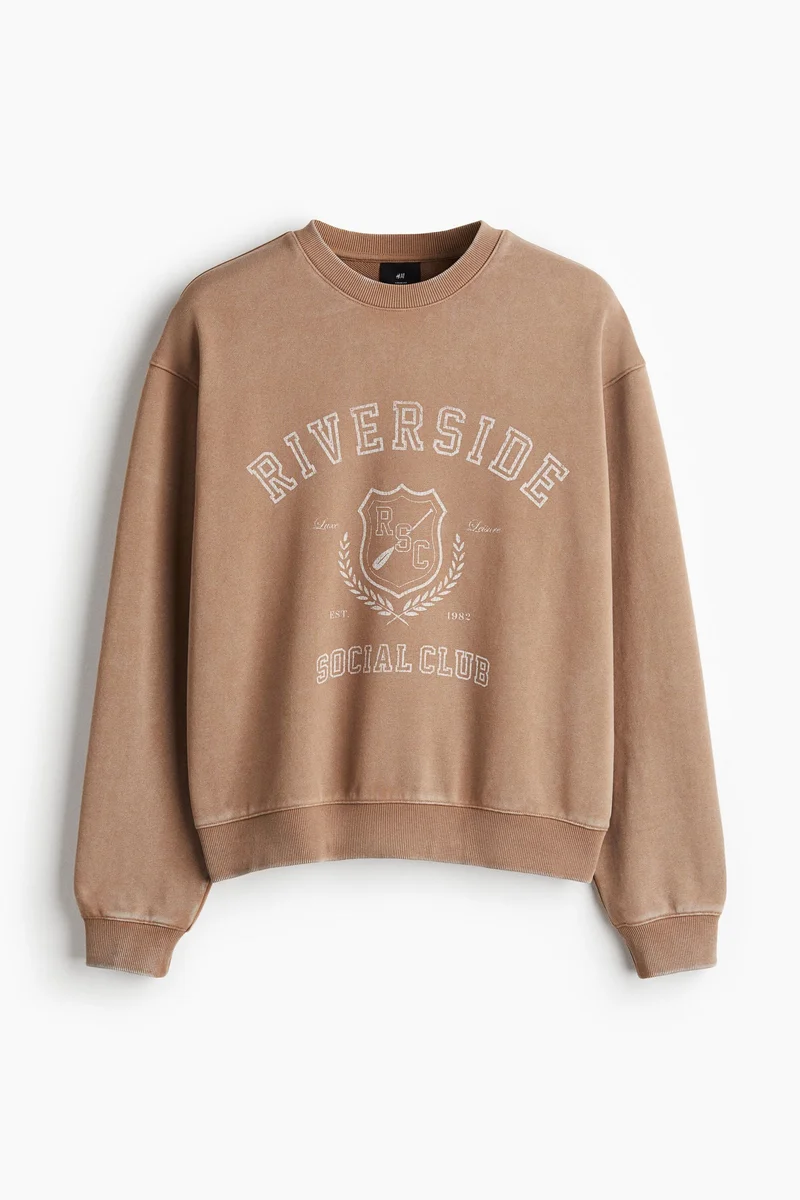 H&M  Loose Fit Printed sweatshirt for Men | Best Price UAE