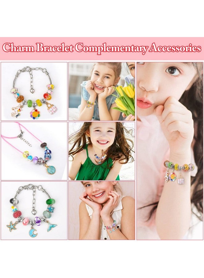 Cludoo Large Hole Glass Beads For Jewelry Making 224Pcs European Beads Bulk Mixed Color Spacer Beads With Rhinestones Lampwork Beads For Diy Craft Charms Bracelet Necklace Earring Making - Image 5