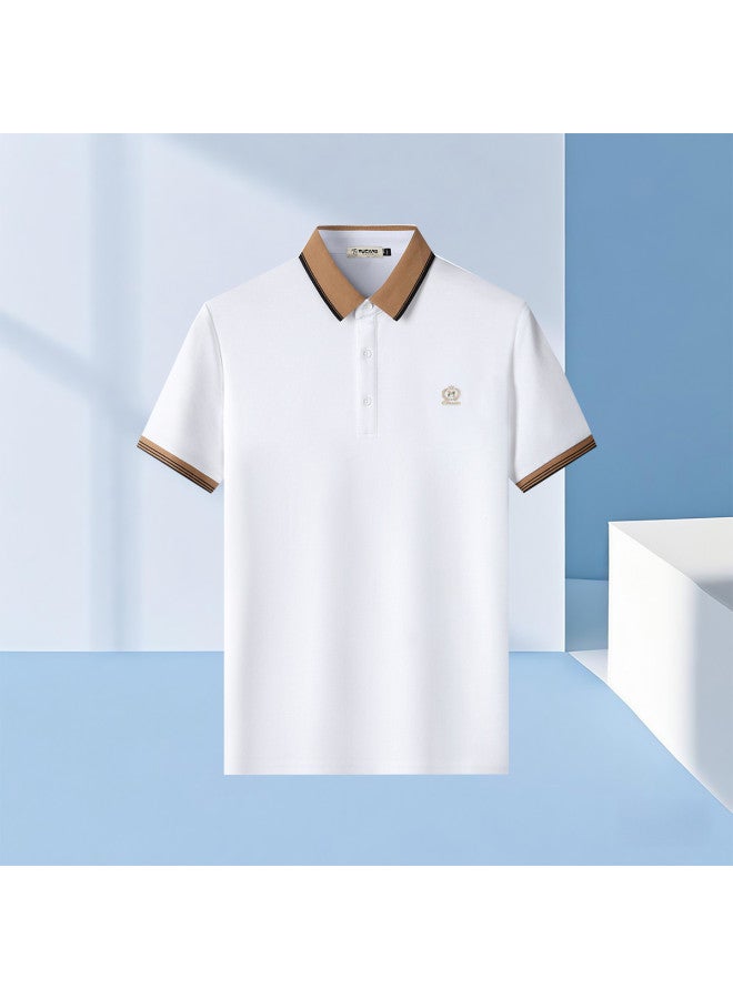 Tucano 2-piece Set】summer Short-sleeve Polo Shirt + Ice Silk Casual Pants Loose Fit Dad Outfit Men's Suit - Image 3