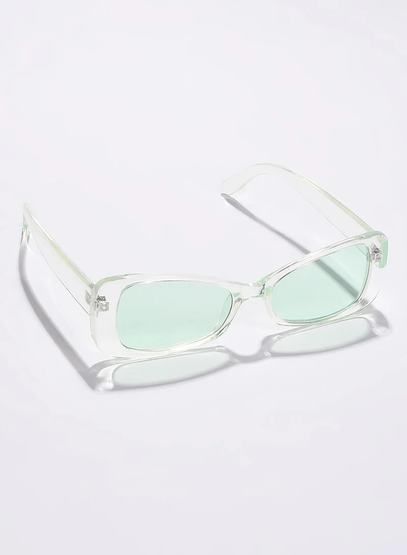 Haute Sauce Black Lens Green Cateye Sunglasses