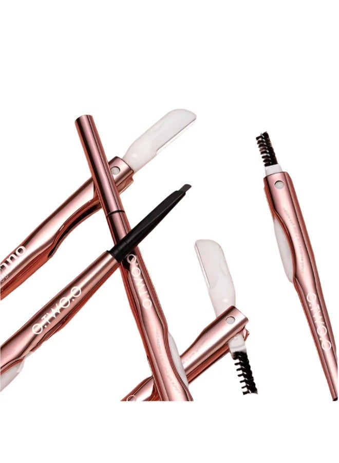 OTWOO O.TWO.O 3-in-1 Eyebrow Pen – Pencil, Brush & Scraper for Perfect Brows (#3, ASH BROWN) - Image 1
