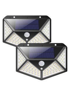 Sun Power Solar Lights Outdoor,【270º Four-Angle Lighting-2 Pack】iPosible 100 LED Solar Security Light with Motion Sensor Solar Waterproof Wall Light Solar Powered Light with 3 Modes for Garden,Outside 