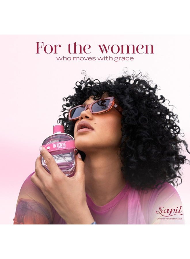 sapil Intense for Women Eau De Toilette 100ml, Affordable Luxury Perfume, Floral Fragrance with Orange, Green Top Notes, Bold Blend Perfumes for Women - Image 5