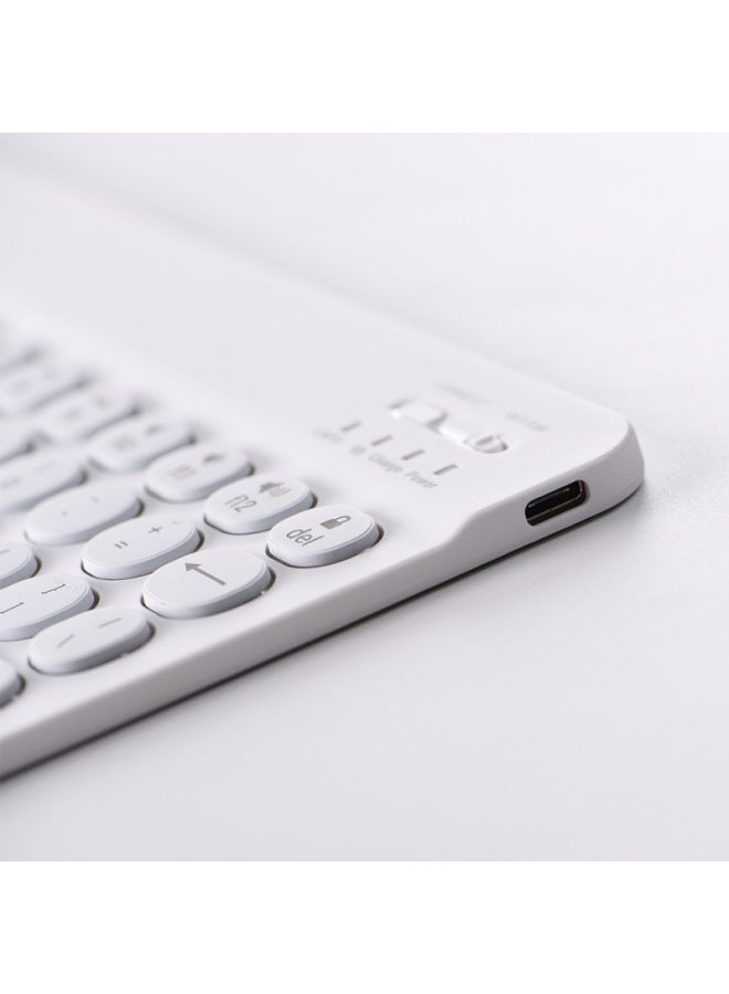 789 10 Tablet PC Touch Wireless Bluetooth Keyboard Three Systems Universal Wonderful Control Mobile Phone Keyboard Batch-Color:10inch White - Image 4