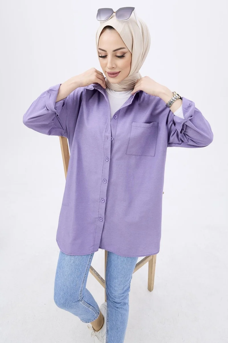 Tofisa Plain Medium Women's Lilac Tunic - 10810