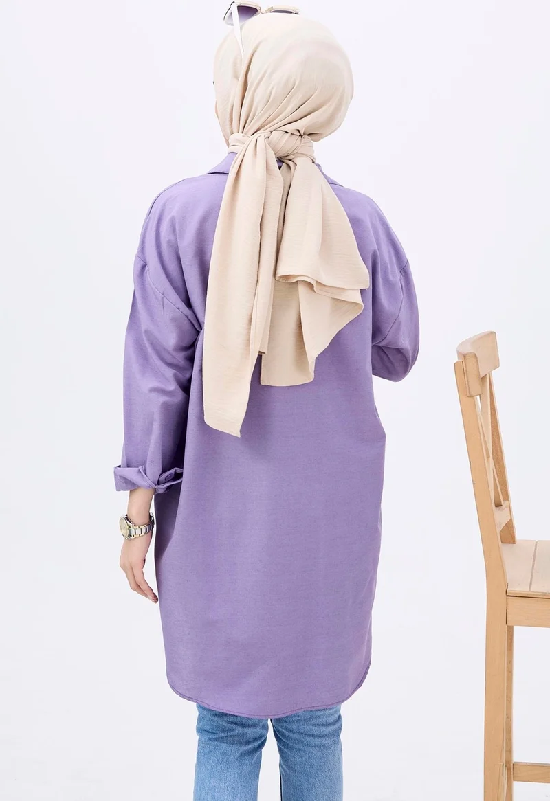 Tofisa Plain Medium Women's Lilac Tunic - 10810