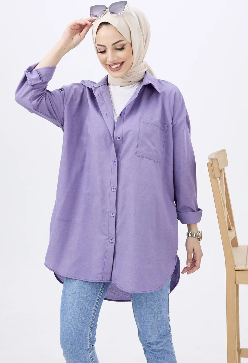 Tofisa Plain Medium Women's Lilac Tunic - 10810