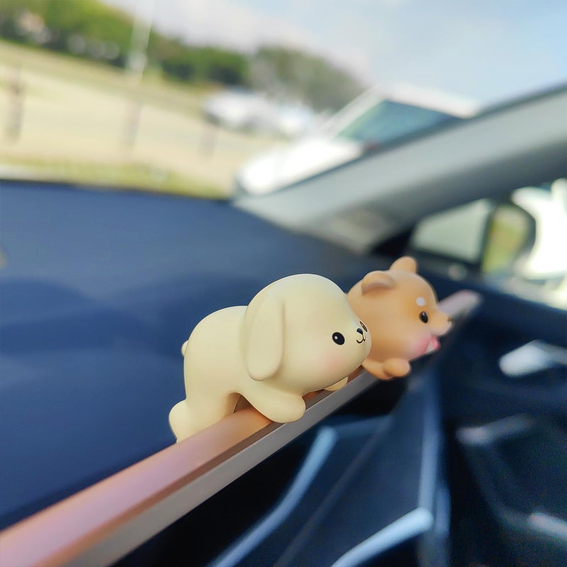 Motaney Cute Animal Rear View Mirror Accessories, Car Center Screen Decoration Dashboard Ornament, Car Accessories Interior for Women/Men Computer Monitor Decor - Image 5