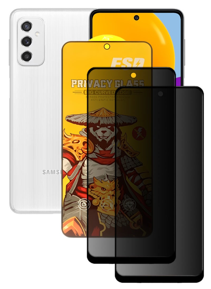 ESD 2 Pieces Tempered Dustproof Privacy Glass Screen Protector Compatible For Samsung Galaxy M52 5G - Image 1