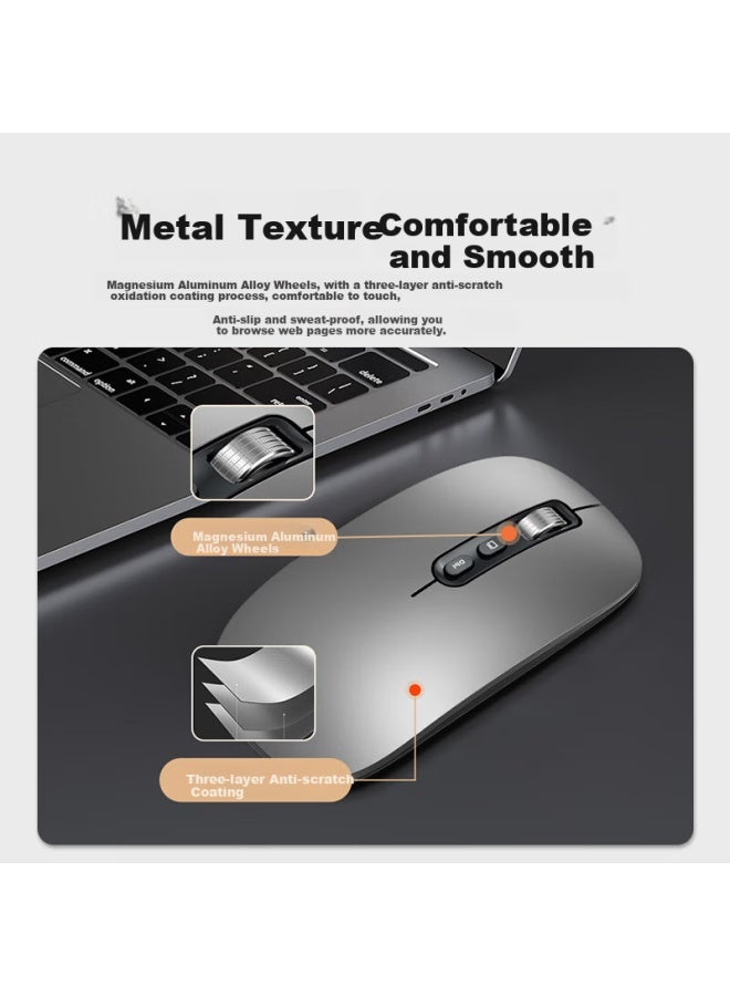 Venfish Wireless Bluetooth Mouse Silent Mouse Three Mode Office Gaming Mouse Suitable For Xiaomi Apple Lenovo Desktop Laptop Tablet Ipad Portable Rechargeable - Image 3
